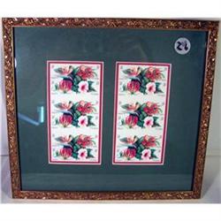 026: Framed Florida flower postage stamps