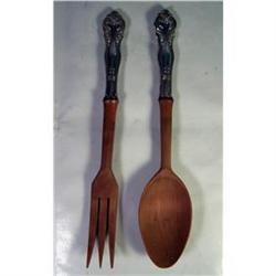 042: Sterling handled salad set