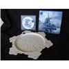 Image 1 : 059: China Snowflake Dish, 2 Blue Delft Tile