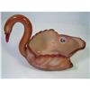Image 1 : 060: Chocolate glass swan 9" x 6 1/2"
