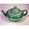 Image 1 : 061: Green depression pottery teapot 5" high