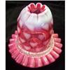 Image 1 : 096: 7" Fenton cranberry opalescent fairy lamp