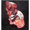 Image 1 : 100: 4" Fenton signed cranberry cat