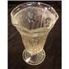 Image 1 : 103: 9" Herring bone and Iris depression glass vase