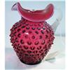 Image 1 : 148: 5" Fenton cranberry opalescent pitcher