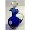Image 1 : 239: 7" Blue cobalt cruet with crystal handle