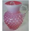 Image 1 : Fenton cranberry opalescent pitcher  5 1/2"