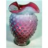 Image 1 : Fenton  cranberry opalescent Vase 3 1/2"