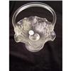 Image 1 : Fenton frosted footed basket, crystal 10"