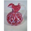 Image 1 : Fenton cranberry opalescent Tri Top Pitcher