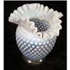 Image 1 : Fenton French opalescent  Ruffled Vase 6"