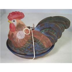 Fenton American Folk Art Rooster 8 1/2"