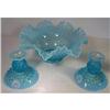 Image 1 : Fenton Blue opalescent hobnail Buffet set