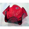Image 1 : Red glass condiment dish