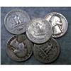 Image 1 : 5 Washingtom Silver Quarters