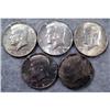 Image 1 : 5 Kennedy Half Dollars