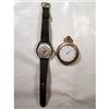 Image 1 : Old Elgin Pocket Watch  W/Caravelle Wrist Watch