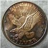 Image 1 : 1 Sunshin Mining Troy OZ. Silver Round