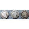 Image 1 : 3 Barber Silver Dimes