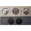 Image 1 : 5 Kennedy Half Dollars