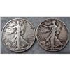 Image 1 : 2 Liberty Walking Half Dollars