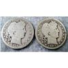 Image 1 : 2 Barber Quarters 1916D & 1903