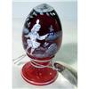 Image 1 : Fenton Mary Gregory cranberry egg 3 1/2"