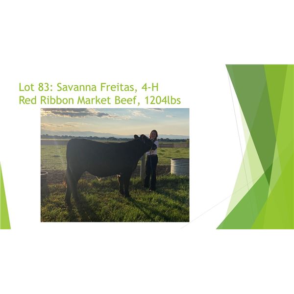 Savanna Freitas - Red Ribbon Market Beef / Weight: 1204