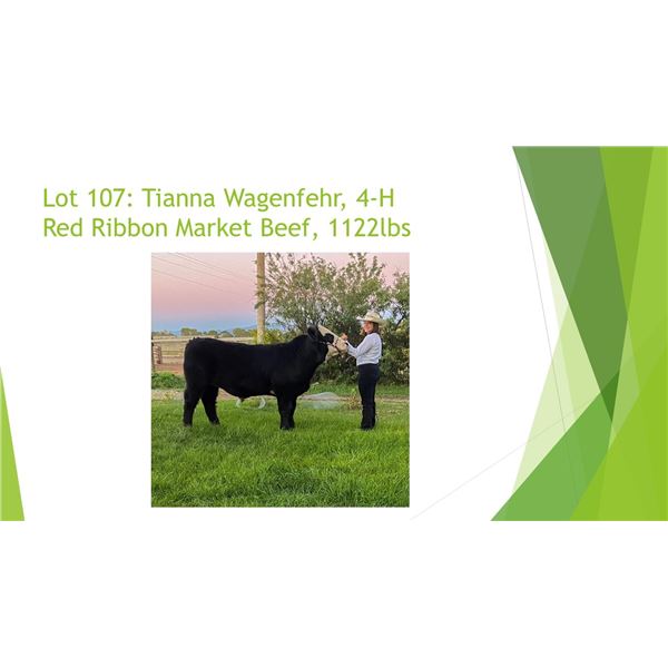 Tianna Wagenfehr - Red Ribbon Market Beef / Weight: 1122