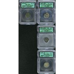 Ancients Greek Lot of four certified Herodian AE