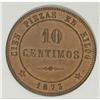 Image 4 : Andorra Republic 10 Centimos 1873, KM-X2, choice
