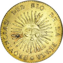 Argentina Rio de la Plata gold 8 Escudos