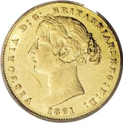 Australia Victoria gold Sovereign 1861 Sydney,