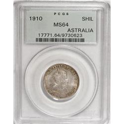 Australia Edward VII Shilling 1910, KM20, MS64