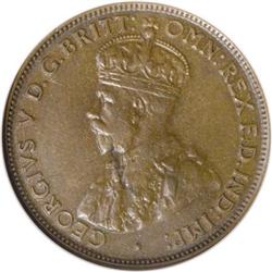 Australia George V Halfpenny 1923, KM22, XF45