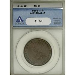 Australia George V Penny 1918-I, KM23, AU58