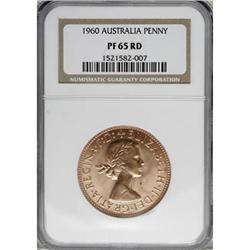 Australia Elizabeth II Proof Penny 1960 Perth,