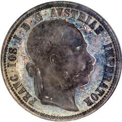 Austria Franz Joseph I medallic Florin 1875,