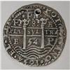 Image 3 : Bolivia Felipe IV Royal cob 8 Reales 1654P-E,