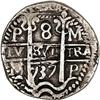 Image 1 : Bolivia Felipe V Royal cob 8 Reales 1737P-M,
