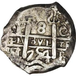 Bolivia Fernando VI cob 8 Reales 1754P-C-Q,