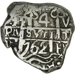 Bolivia Carlos III cob 4 Reales 1762P-V-Y, KM44,