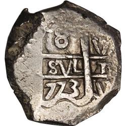 Bolivia Carlos III cob 8 Reales 1773P-V-Y, KM45,