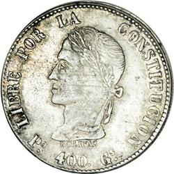 Bolivia Republic 8 Soles 1859FJ Po 400 Gs,