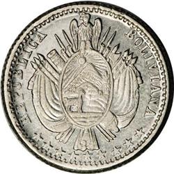 Bolivia Republic Silver Piefort Pattern 1/10