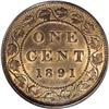Image 2 : Canada Victoria Cent 1891 Large Date Large