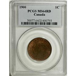 Canada Victoria Cent 1900, KM7, MS64RD PCGS, an