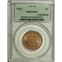 Canada Victoria Cent 1901, KM7, MS64RD PCGS,