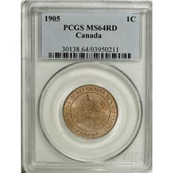 Canada Edward VII Cent 1905, KM8, MS64RD PCGS,