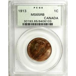 Canada George V Cent 1913, KM21, MS65RB PCGS,